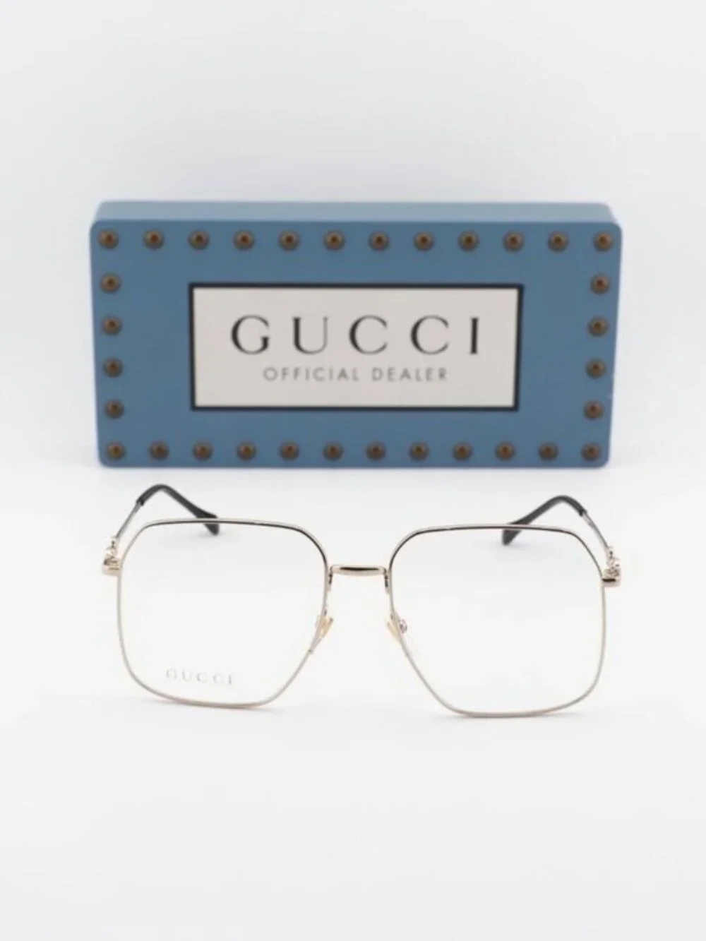 Gucci GG0952O 002 Aviator Eyeglasses 57mm – Gold